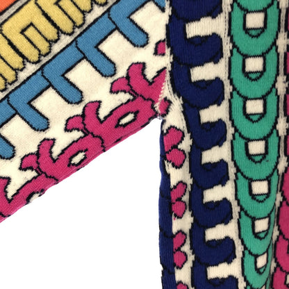 Chanel Multicolor Cashmere Logo Print Sweater Knit 36
