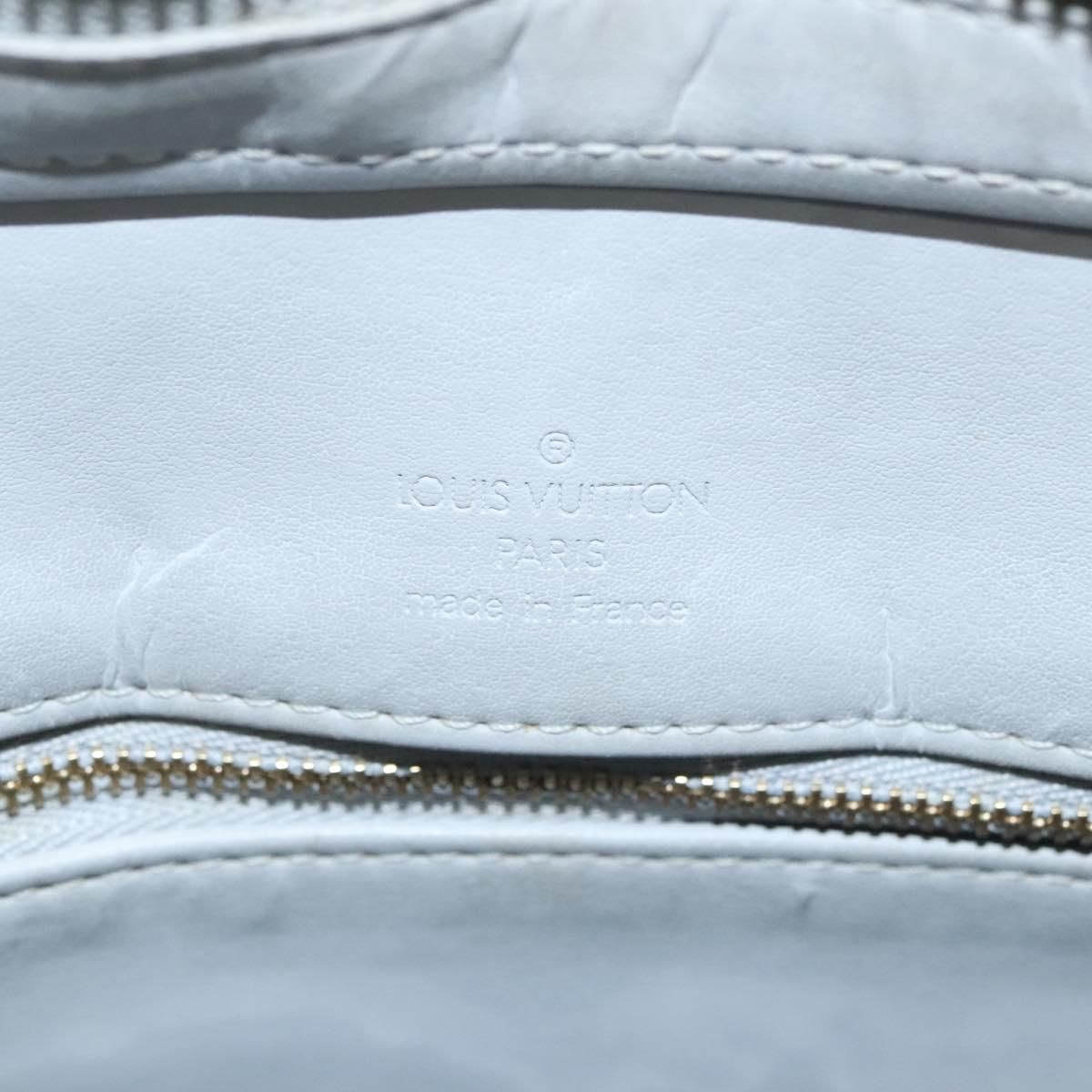 Louis Vuitton Vernis Houston Hand Bag Gris M 91053 Lv Auth