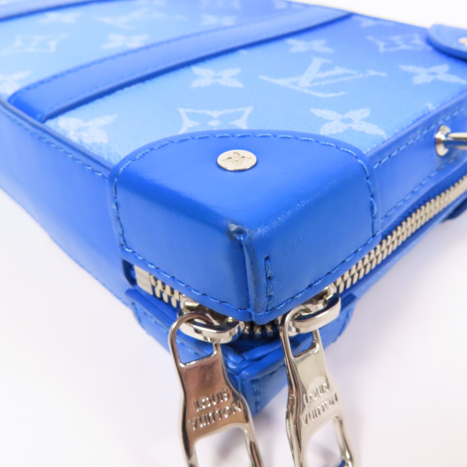 Louis Vuitton Monogram Clouds Soft Trunk Wallet Blue Shoulder Bag M 45432