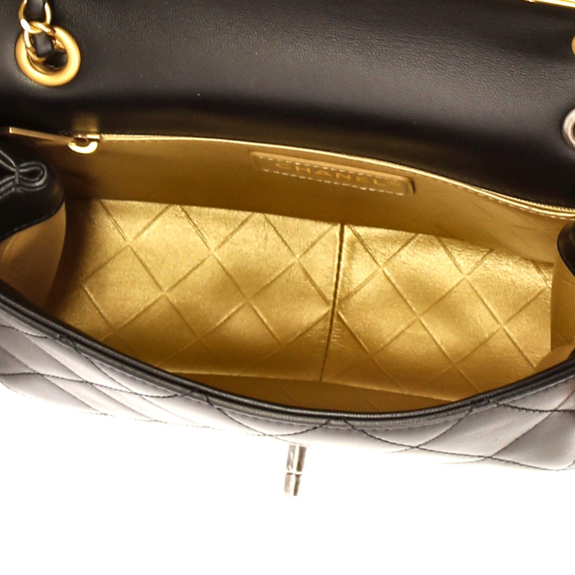 Chanel Coco Clips Flap Bag Embellished Quilted Lambskin Small