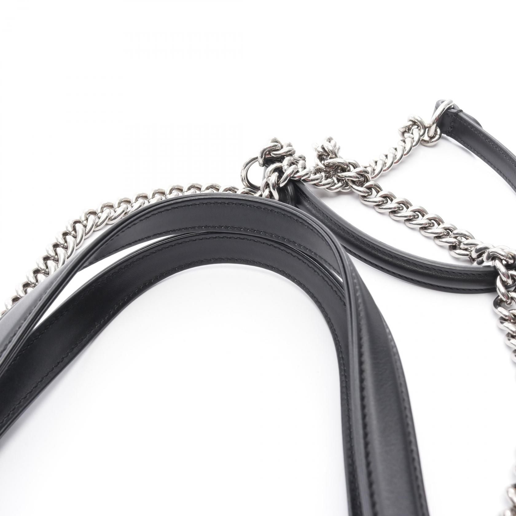 Gucci Petite Gg Handbag Black Leather 745918