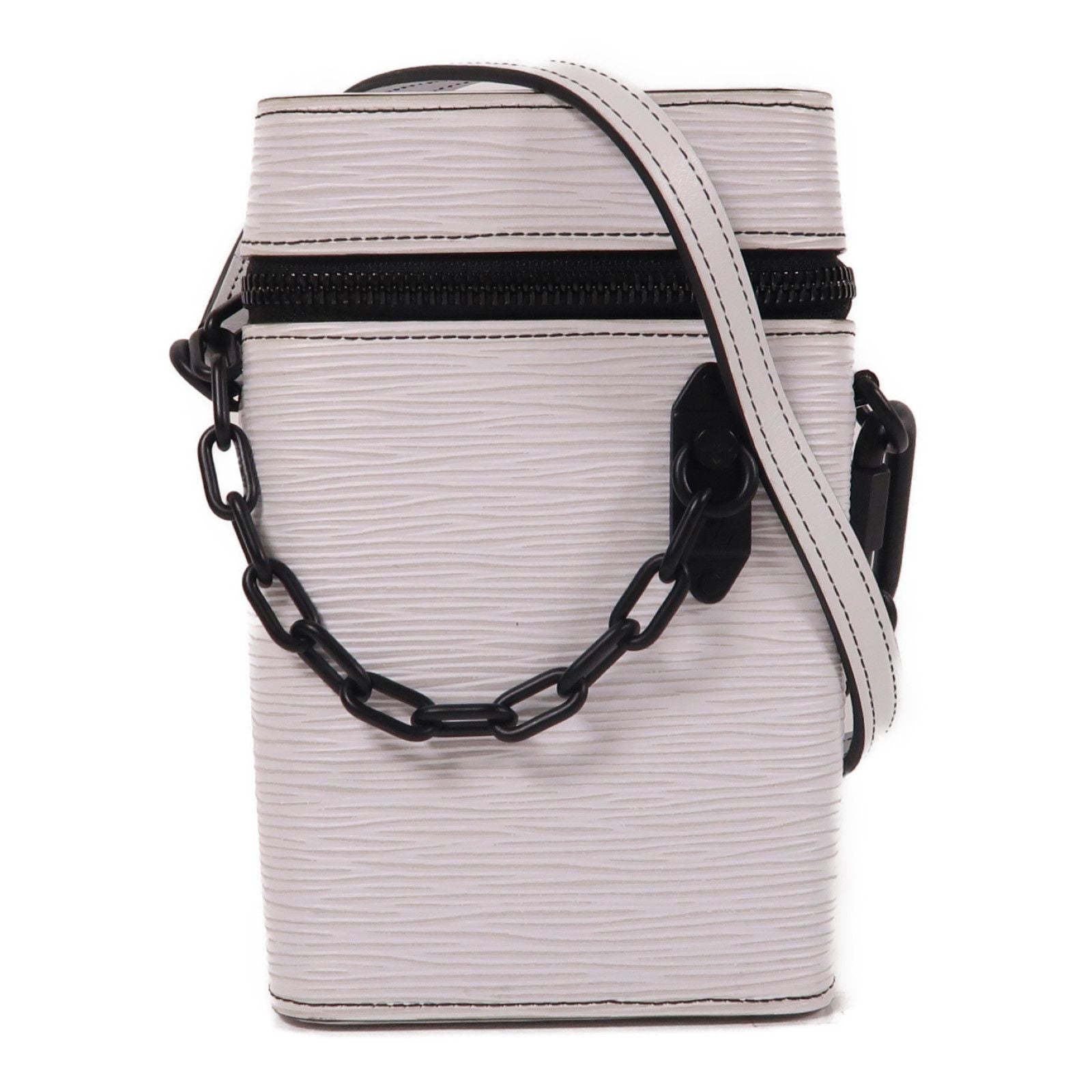 Louis Vuitton [gekiku] [yukei] Epi Phone Box Shoulder Bag White White Shoulder Bag M 68791