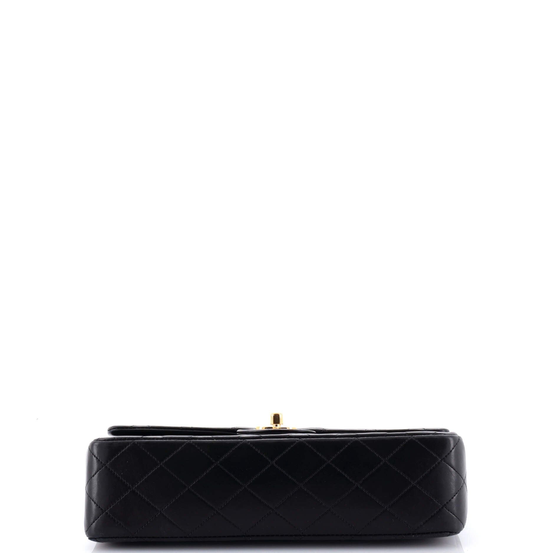 Chanel Vintage Classic Double Flap Bag Quilted Lambskin Medium