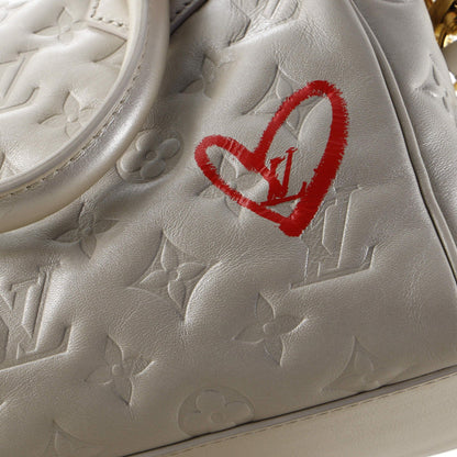 Louis Vuitton Speedy Bandouliere Bag Limited Edition Fall In Love Monogram Embossed Lambskin 22