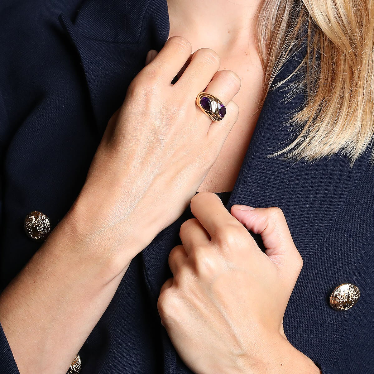 Repossi amethyst and gold ring