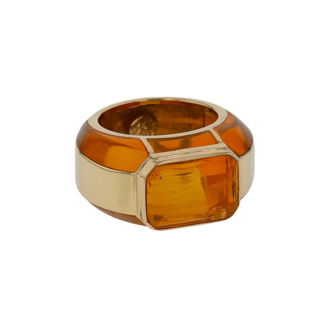 Resin and gold ring