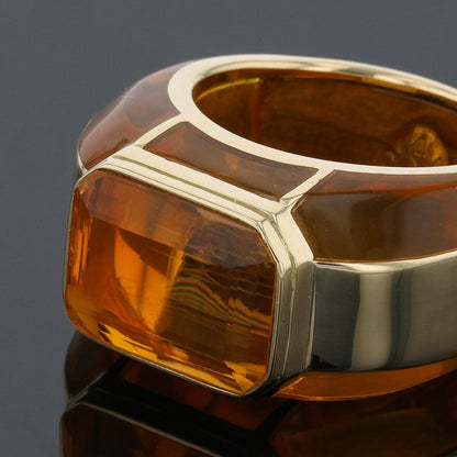 Resin and gold ring
