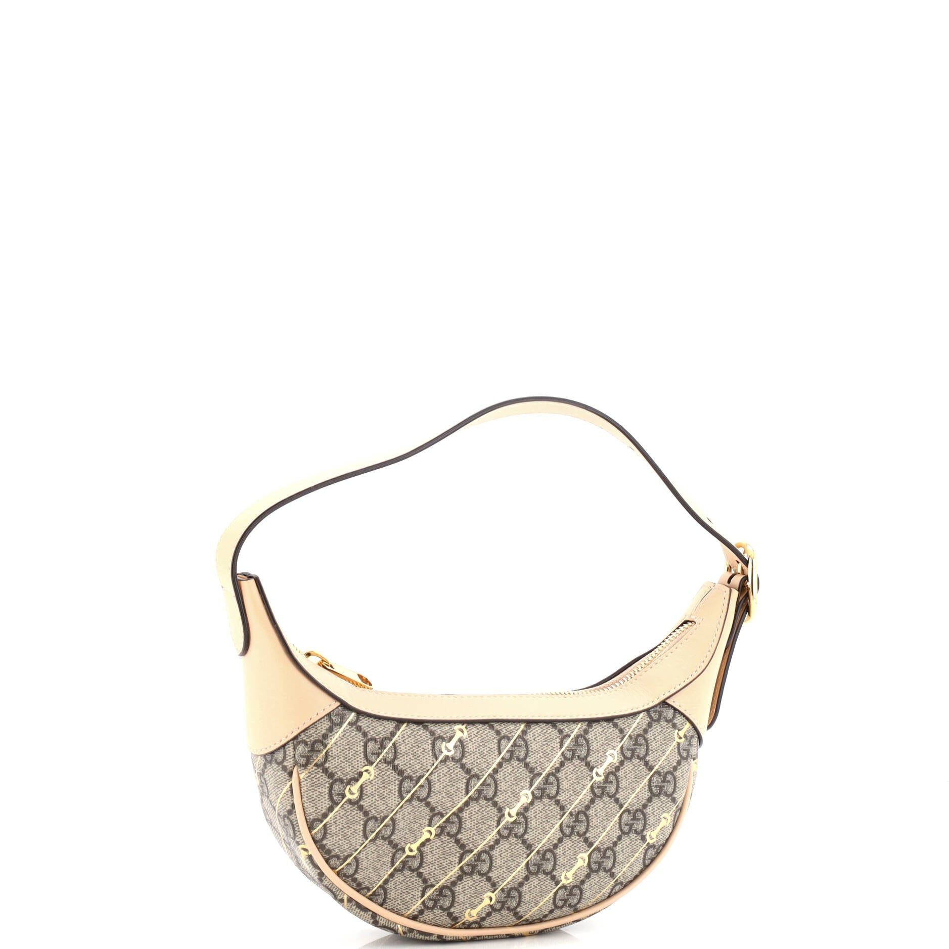 Gucci Ophidia Zip Hobo Print Gg Coated Canvas Mini