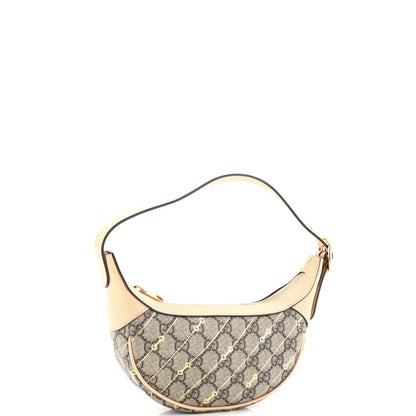 Gucci Ophidia Zip Hobo Print Gg Coated Canvas Mini