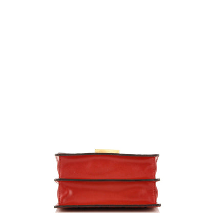 Fendi Kan U Shoulder Bag Zucca Embossed Leather Small