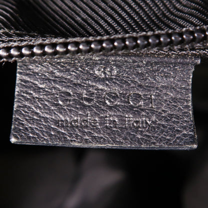 Gucci GG Monogram Web Handle Bucket Tote Black