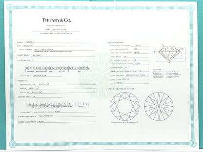 Tiffany &amp; Co. Solitaire .45ct Pt950 34g Ring