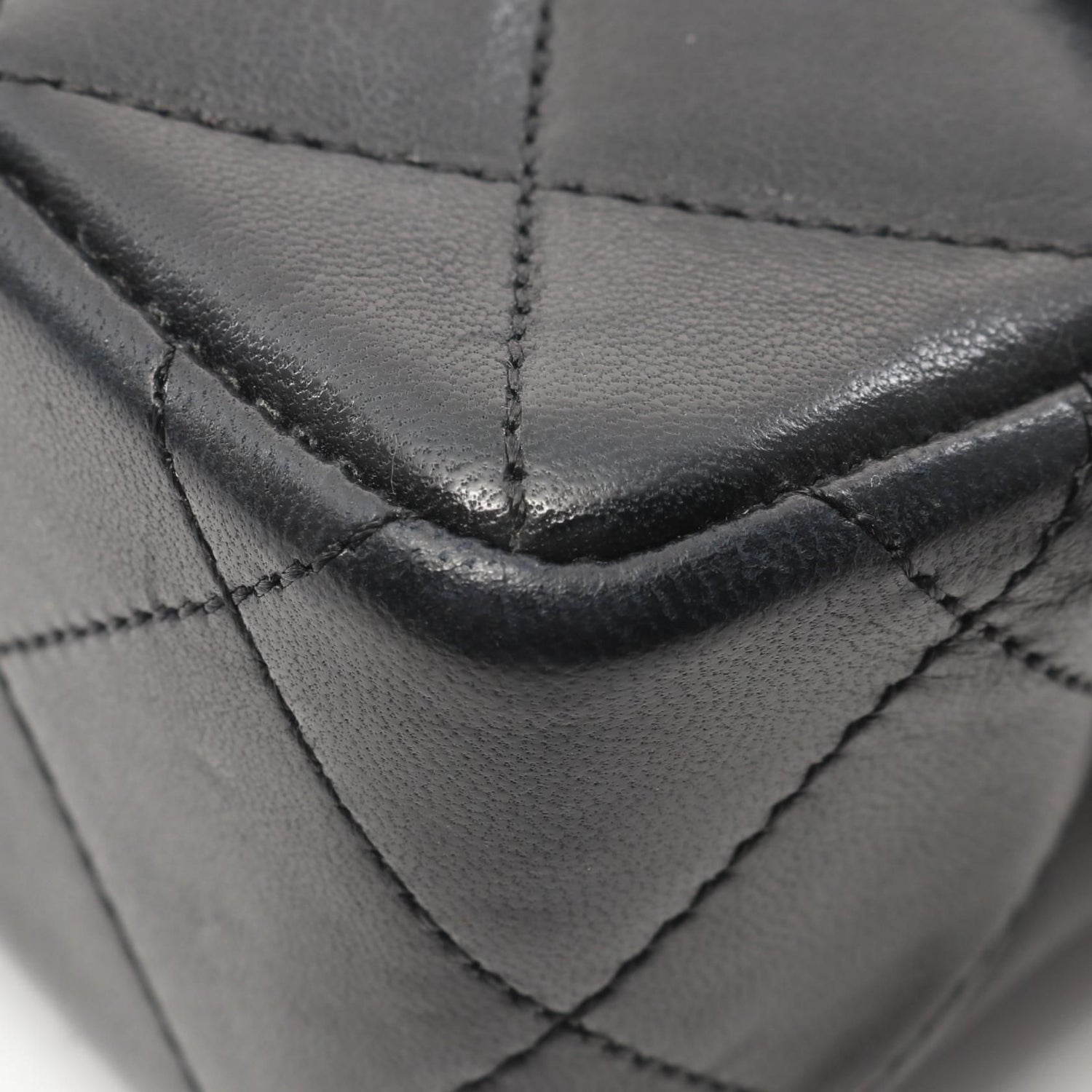 Chanel Matelasse W Flap Shoulder Bag Lambskin Black