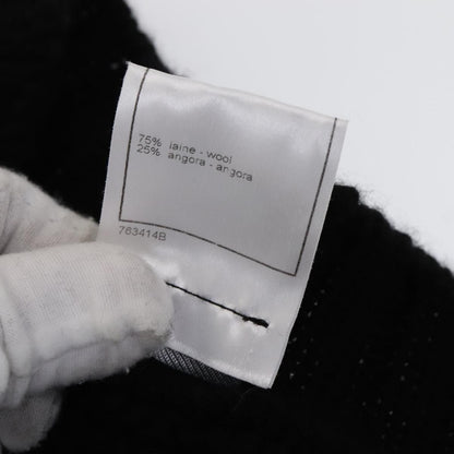 Chanel Sweater Wool 36 Black Cc Auth