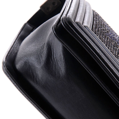 Chanel Paris-Dallas Boy Flap Bag Limited Edition Metallized Strass Old Medium