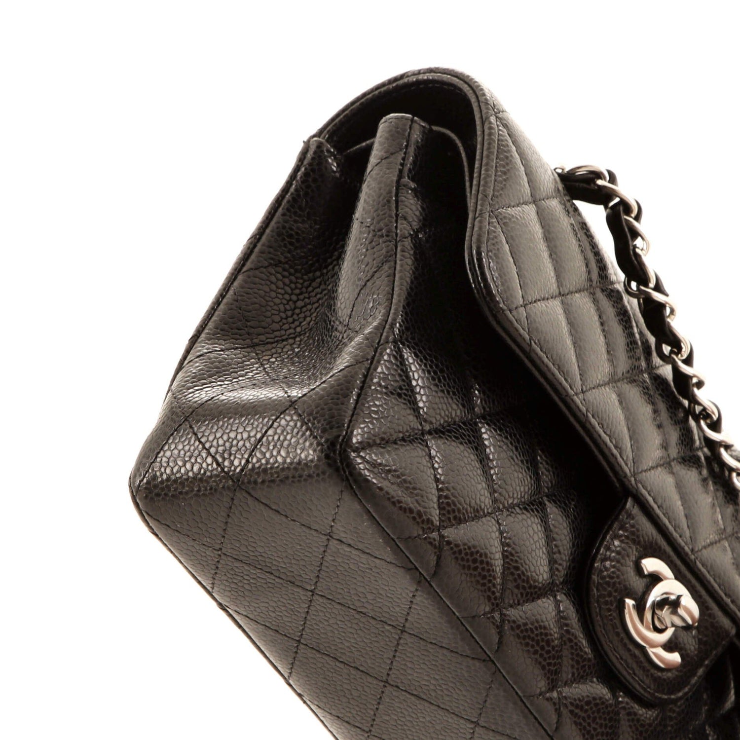 Chanel Classic Double Flap Bag Quilted Caviar Small