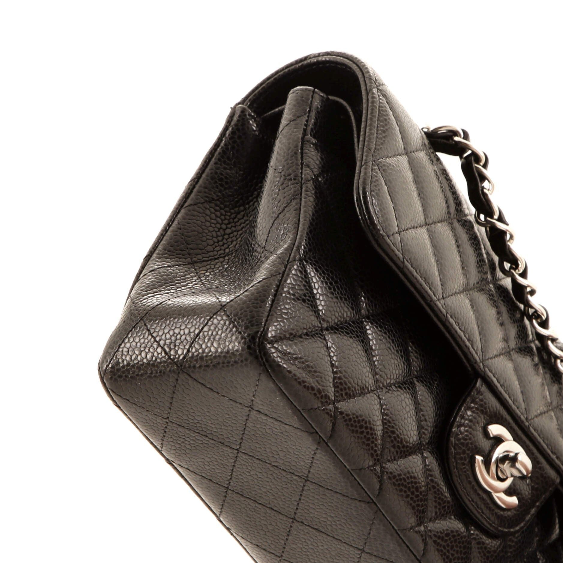 Chanel Classic Double Flap Bag Quilted Caviar Small