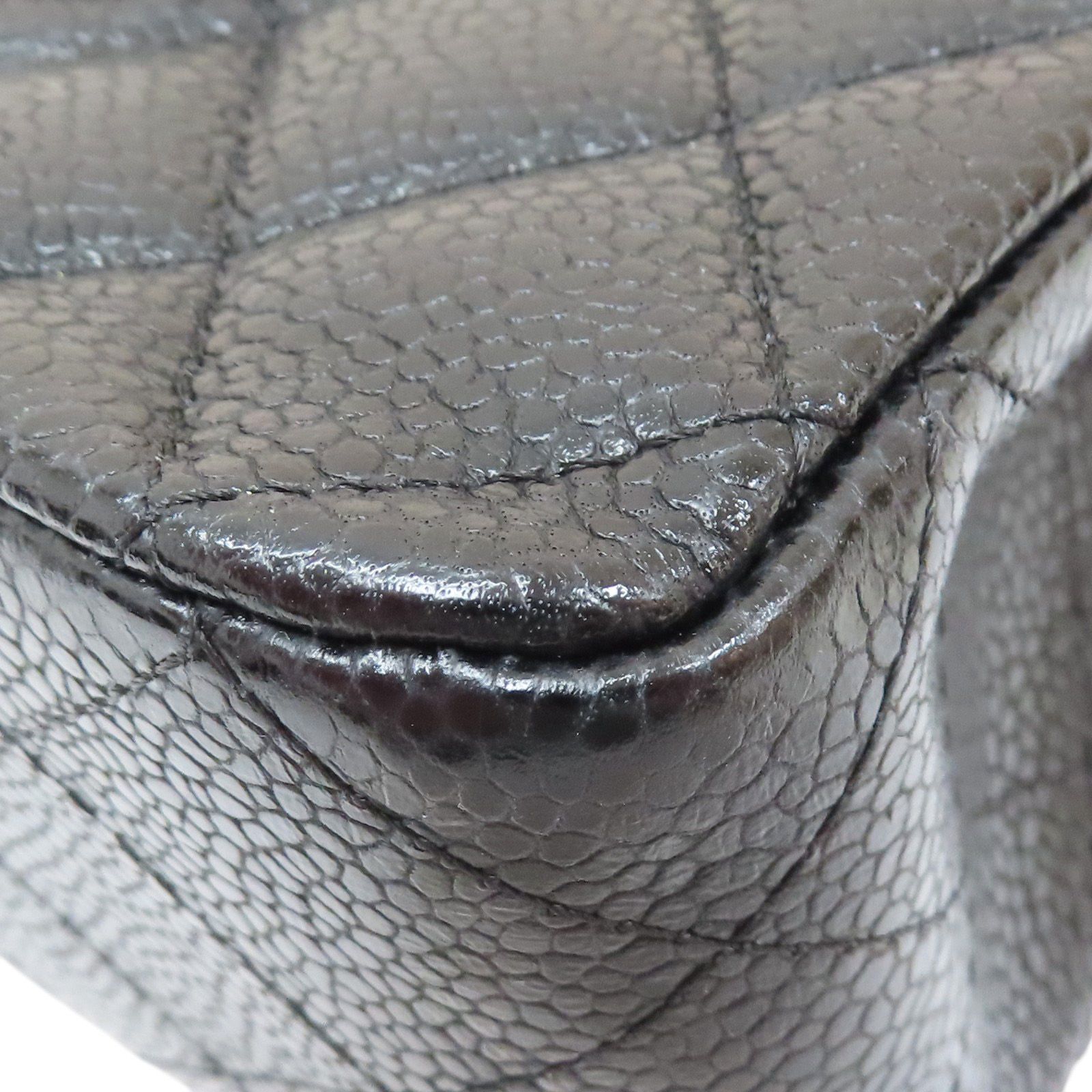 Chanel Matelasse Coco 25 Chain Shoulder Bag Calfskin Black Silver (no Card)