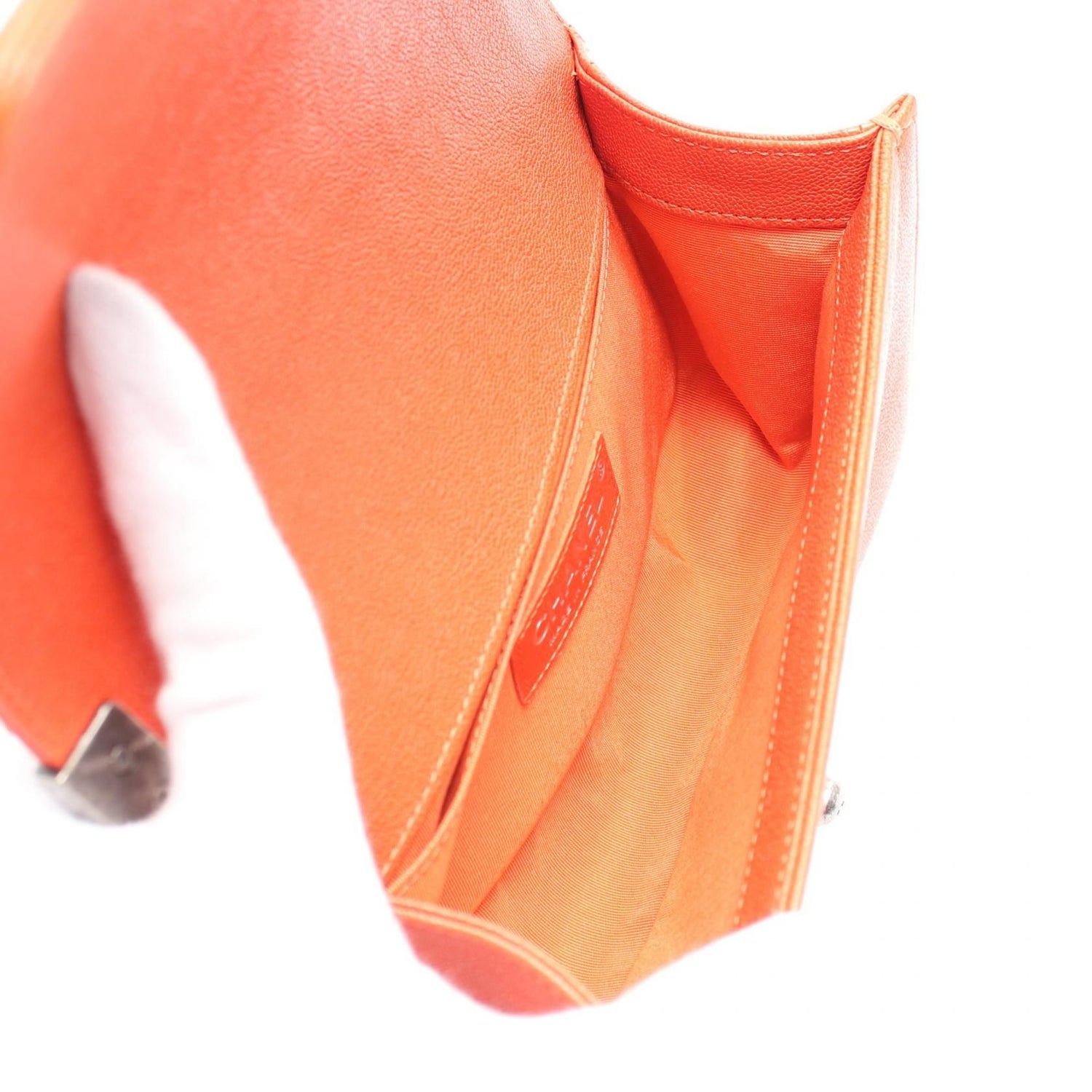 Chanel Boy Small Chain Shoulder Bag A 67085 Grained CalfskinOrange