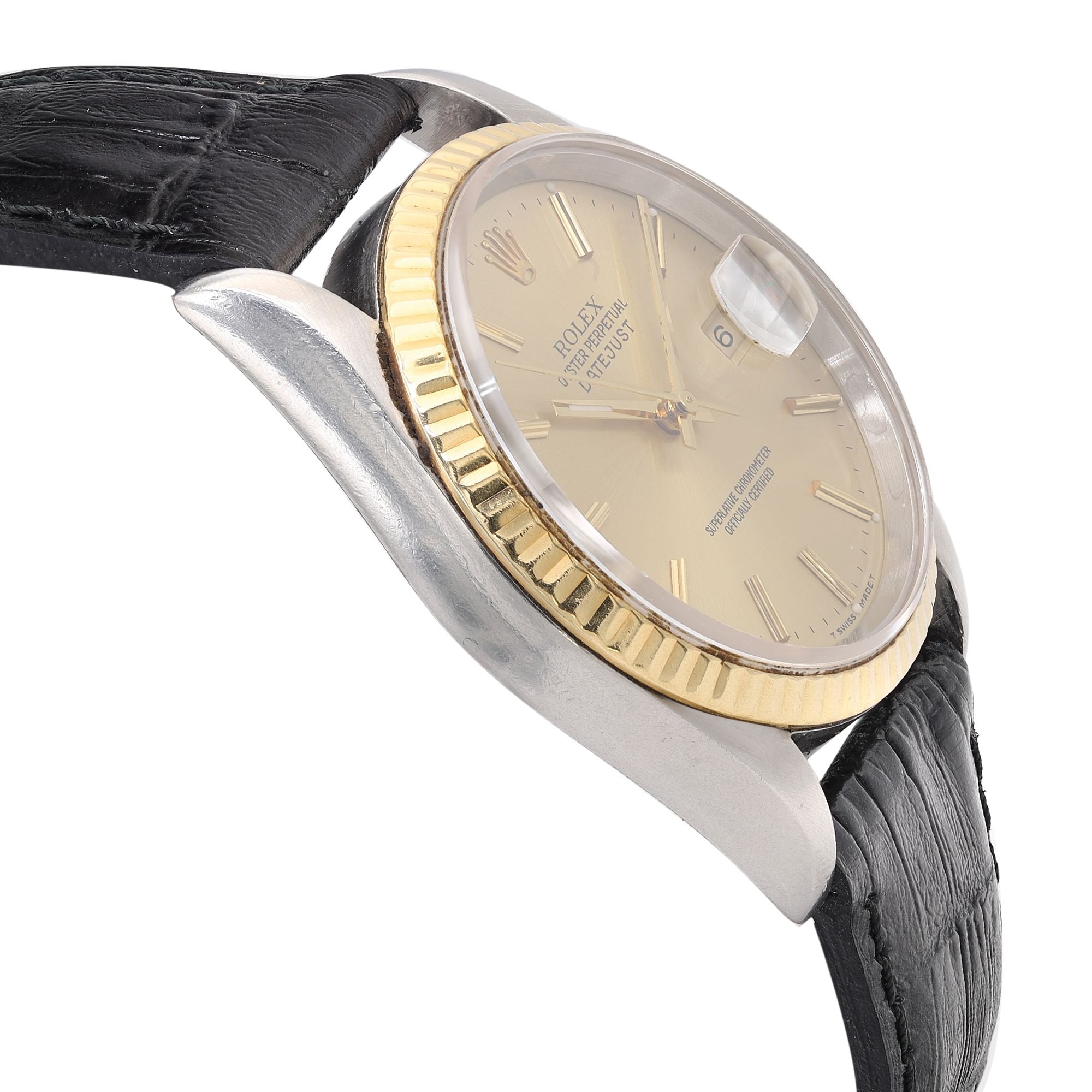 Rolex Datejust 36mm 18K Gold Steel Champagne Dial Men&