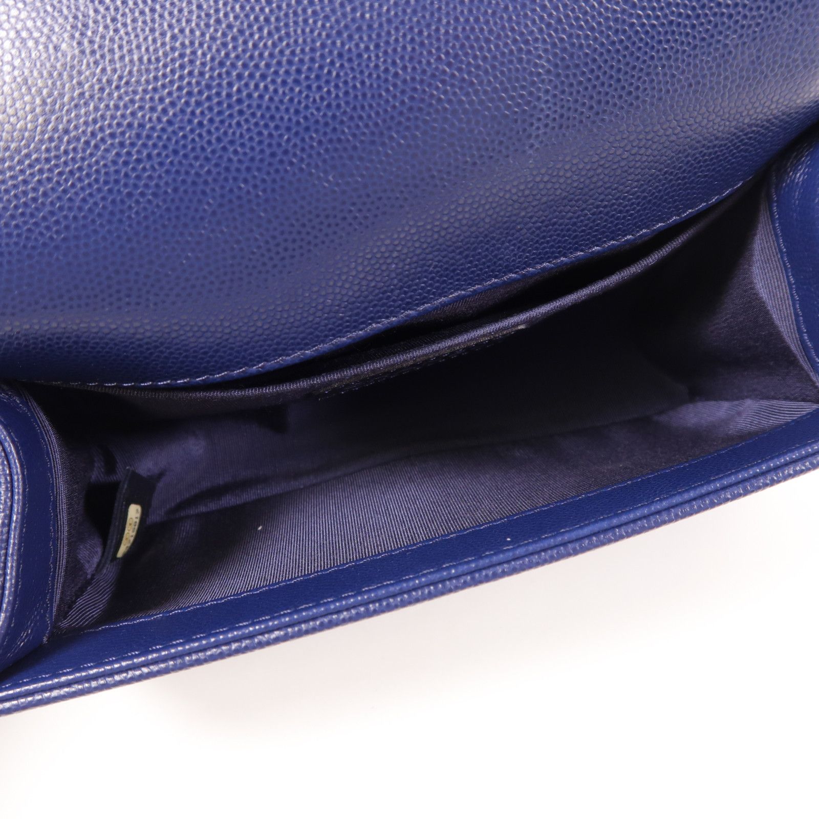 Chanel Blue Cowhide Leather Boy 7.9 Crossbody Back Bag Calfskin (cowhide)