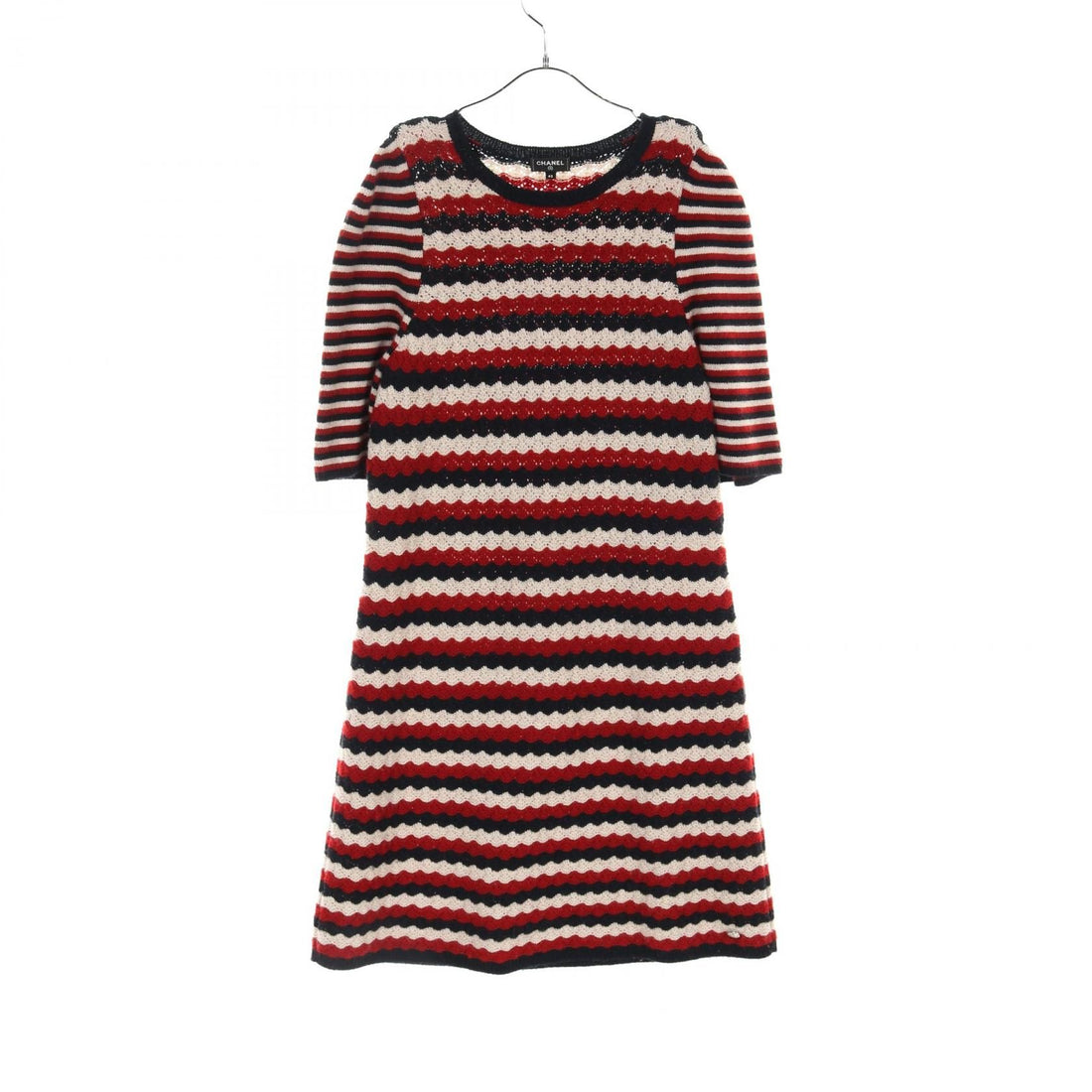 Chanel Navy Red White Dress Other Cashmere P 57823k 07567