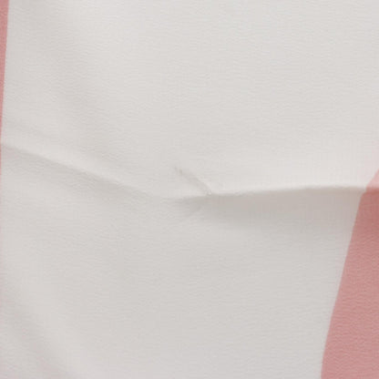 Chanel White Pink Scarf Silk
