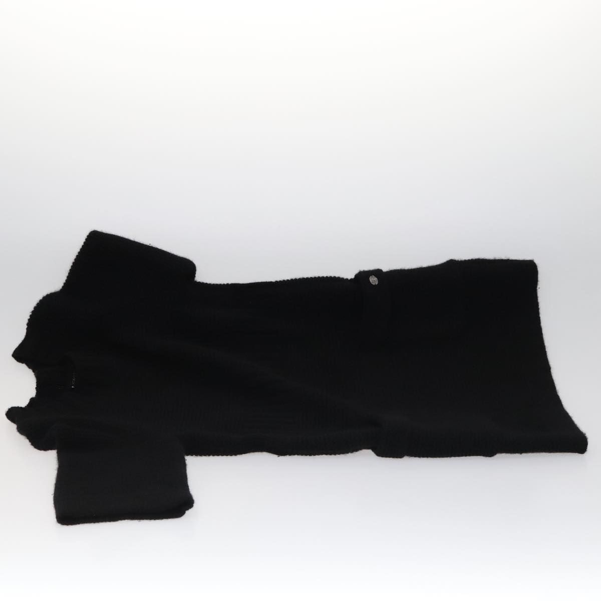 Chanel Sweater Wool 36 Black Cc Auth