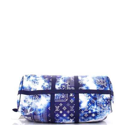 Louis Vuitton Keepall Bandouliere Bag Limited Edition Monogram Bandana Leather 50