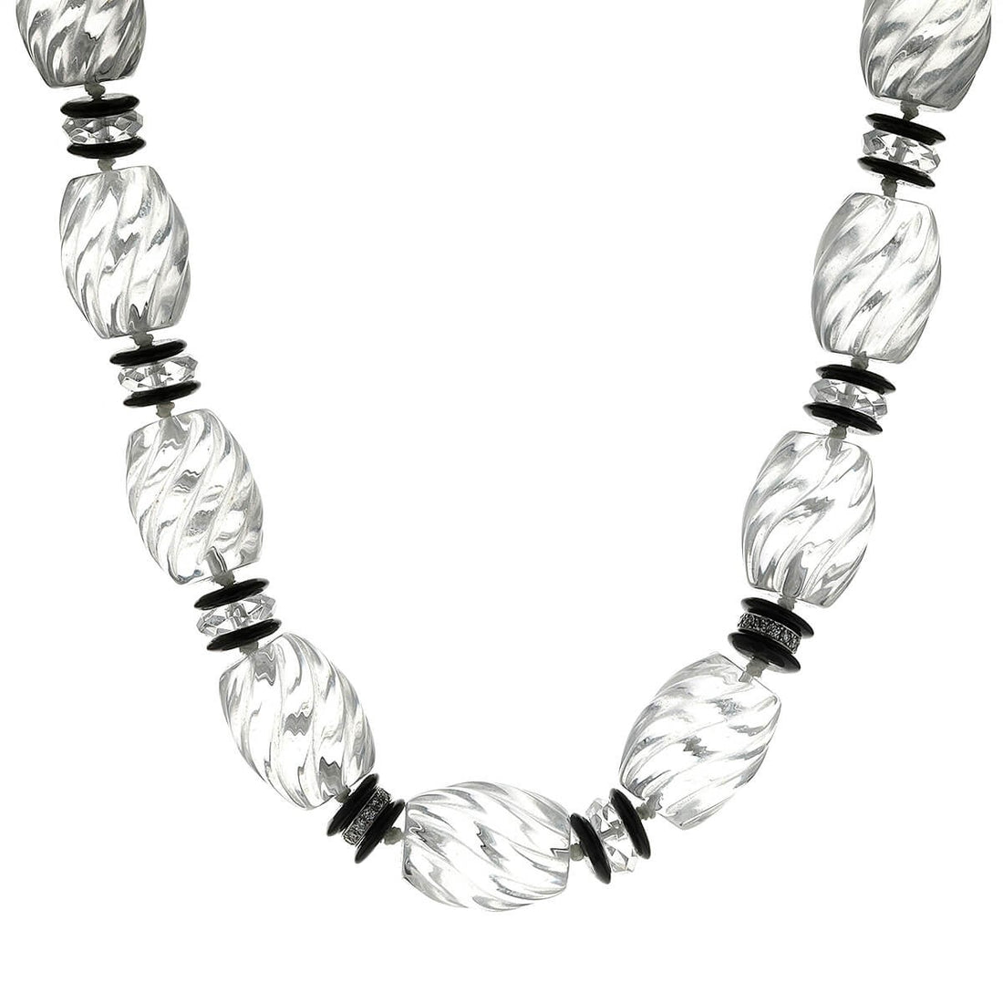 Seaman Schepps roc cristal, onyx, diamonds and gold necklace