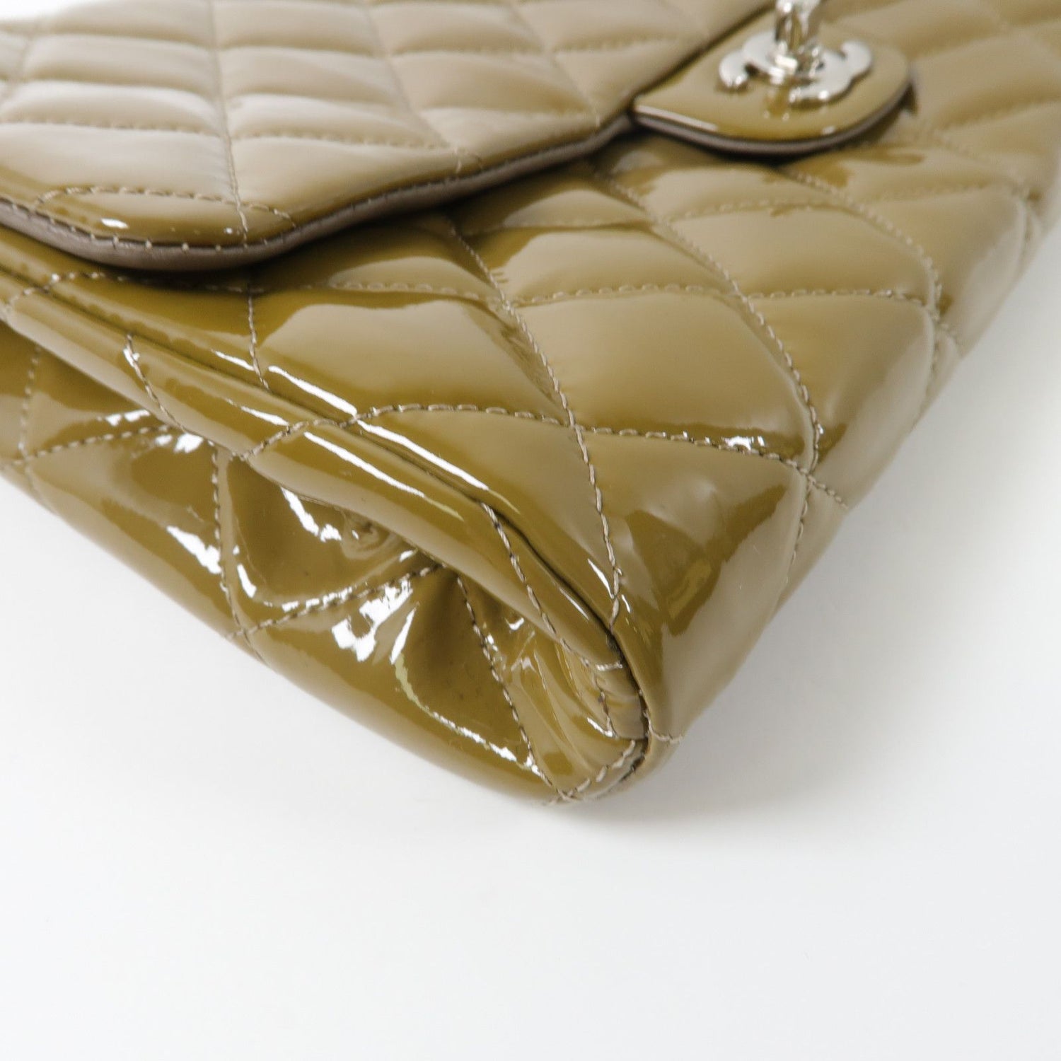 Chanel Other Lacquered Leather Shoulder Bag Silver Shoulder Bag Patent Leather