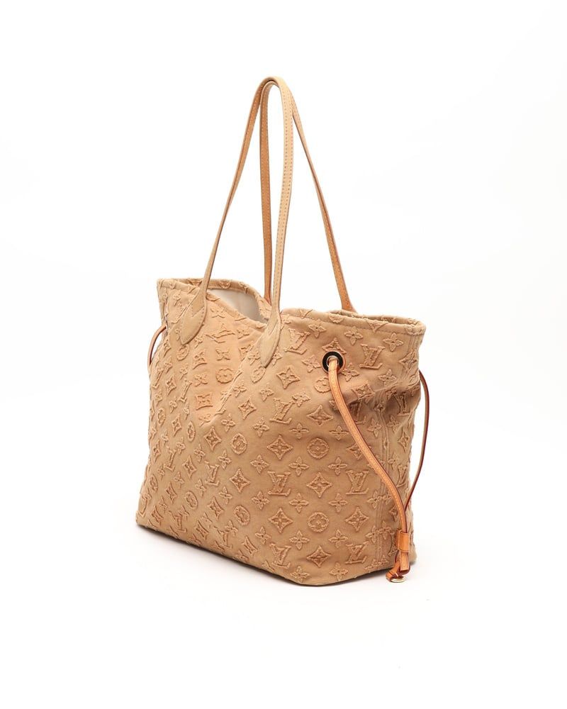 Louis Vuitton Monogram Denim Stone Neverfull MM Tote Bag