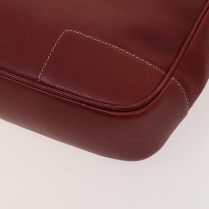 Loewe Anagram Hand Bag Leather 2way Red Silver Auth