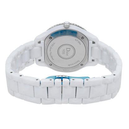 Christian Dior VIII 33mm Ceramic Diamond MOP Dial Ladies Watch CD1231E4C001