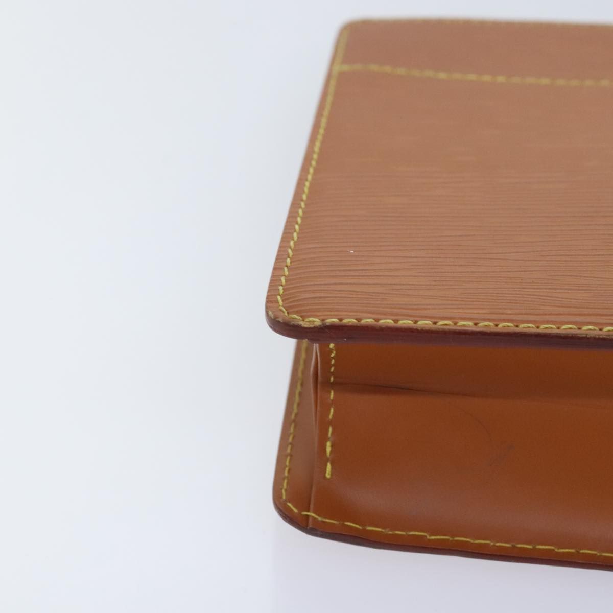 Louis Vuitton Epi Pochette Homme Clutch Bag Brown Zipangu Gold M 52528 Auth