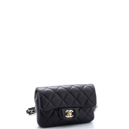 Chanel My Precious Pearls Waist Bag Quilted Lambskin Mini
