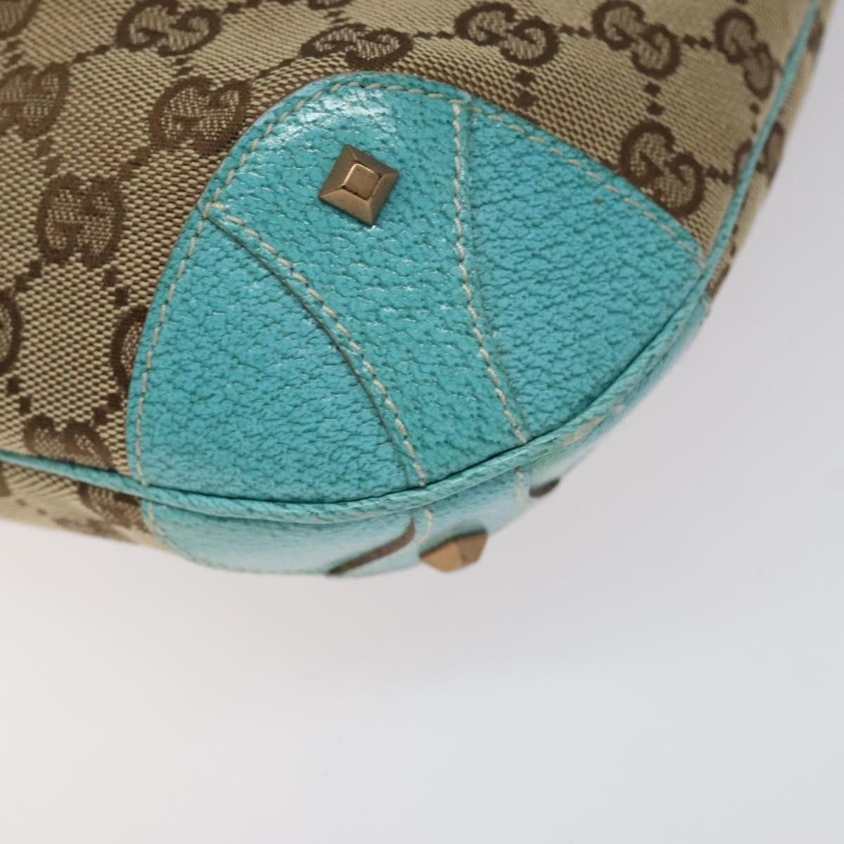 Gucci Jackie Gg Canvas Shoulder Bag Beige 120888 Auth