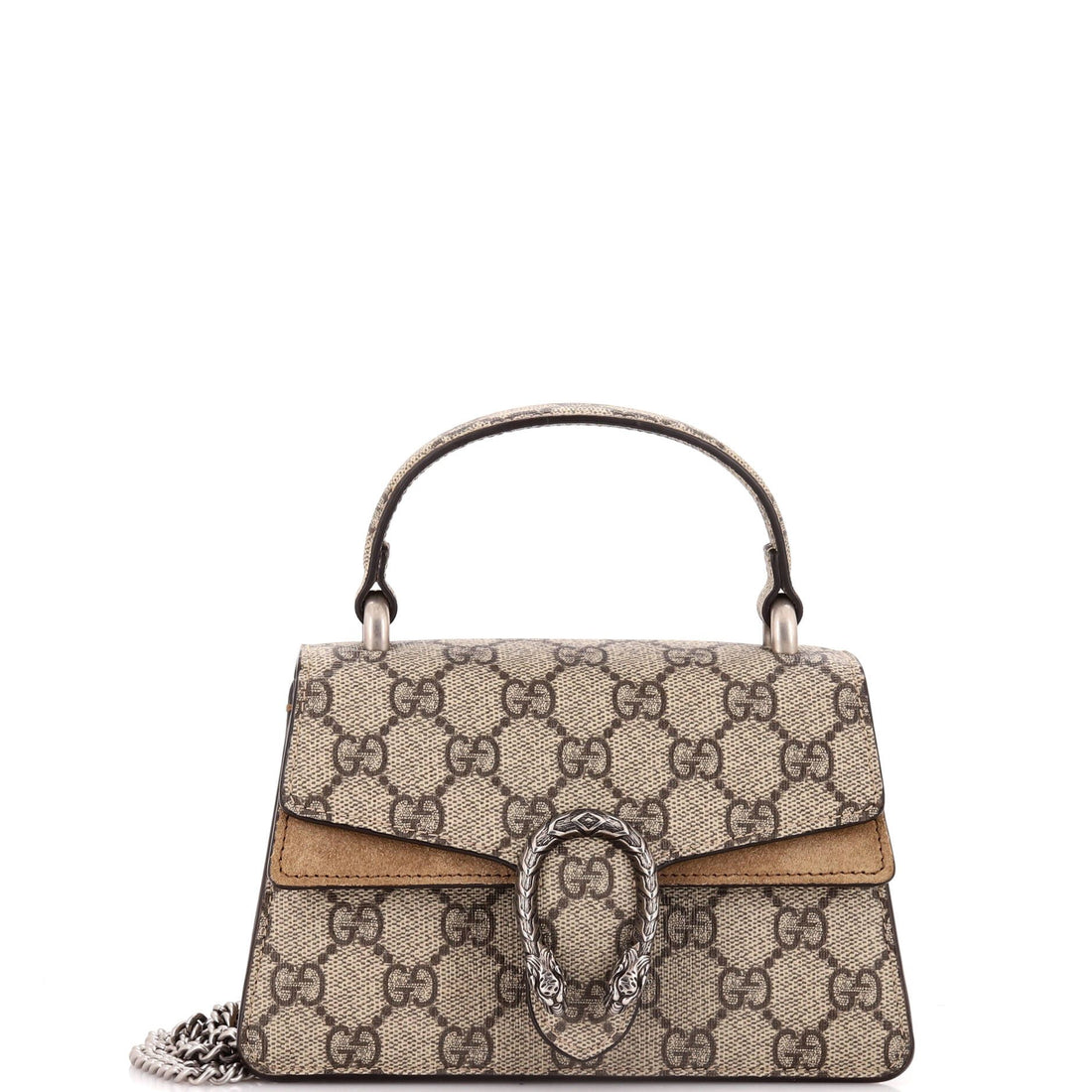 Gucci Dionysus Convertible Top Handle Bag Gg Coated Canvas Mini