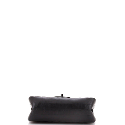Chanel So Black Reissue 2.55 Flap Bag Chevron Aged Calfskin Mini