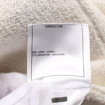 Chanel White Black Coco Mark Button Pile Dress Cotton P 60463k 46062