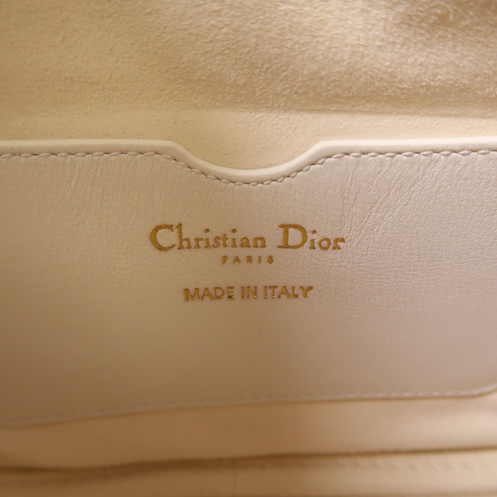 Dior Sheepskin Leather 2-way Shoulder Bag 2way Shoulder Bag White Lambskin (sheep Leather)