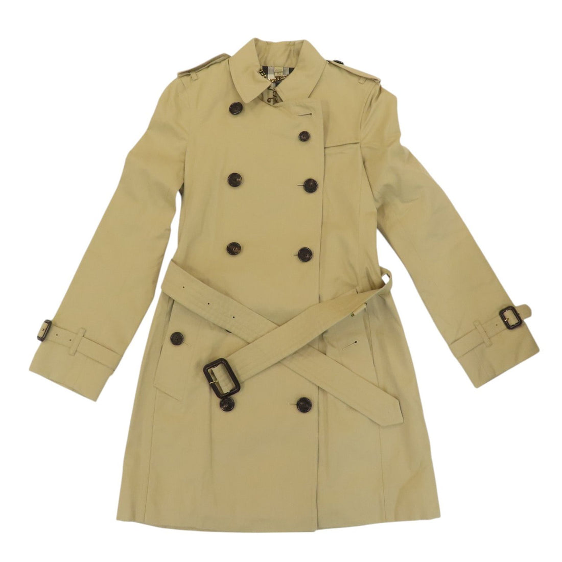 Burberry Windbreaker Coat Cotton Khaki 34