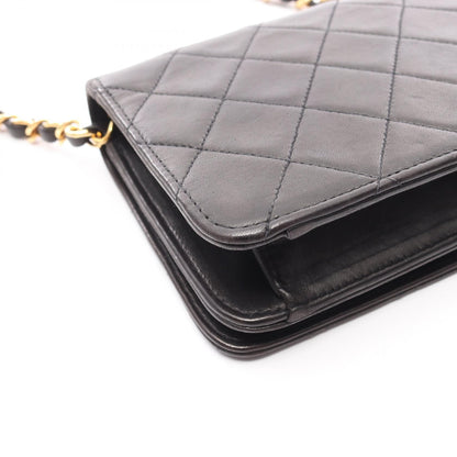 Chanel Black Mini Matelasse Full Flap Shoulder Bag Lambskin (sheep Leather)