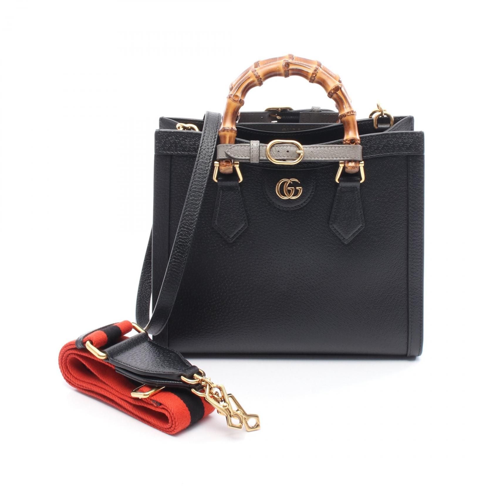 Gucci Diana Small Gg Jacquard Handbag Black Leather 702721