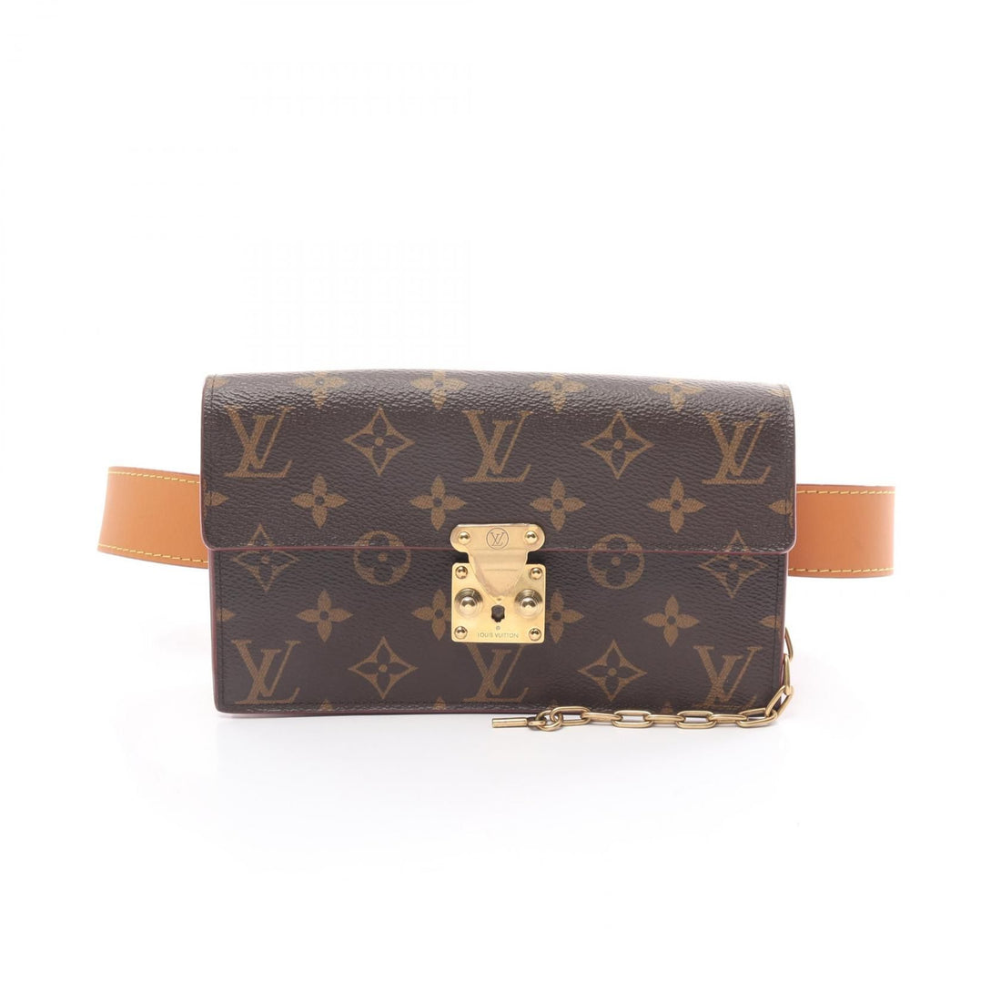 Louis Vuitton S-lock Belt Pouch Pm Monogram Brown Waist Bag Body Bag M 44667
