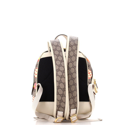 Gucci Interlocking G Patch Backpack Printed Mini Gg Coated Canvas Small