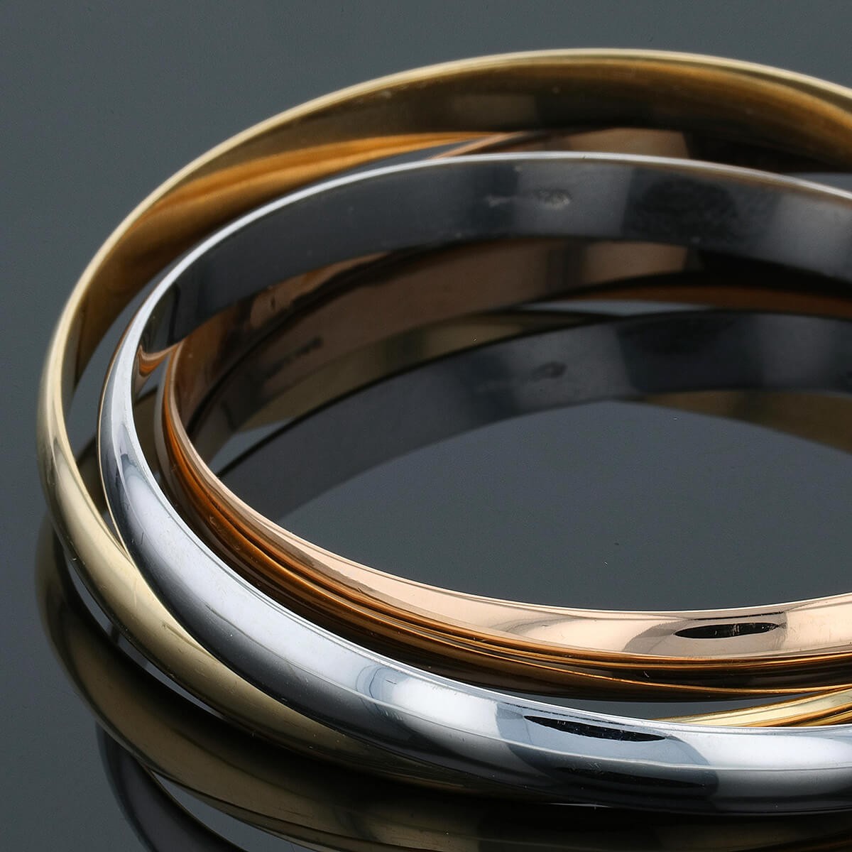Three tone gold bracelet