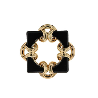 Tiffany &amp; Co. by Aldo Cipullo onyx and gold brooch necklace