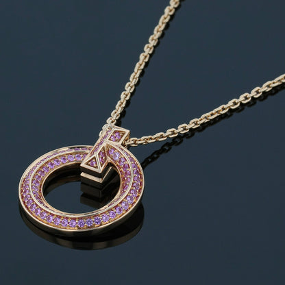 Tiffany &amp; Co. Cercle T1 Edition Limite pink sapphires and gold necklace