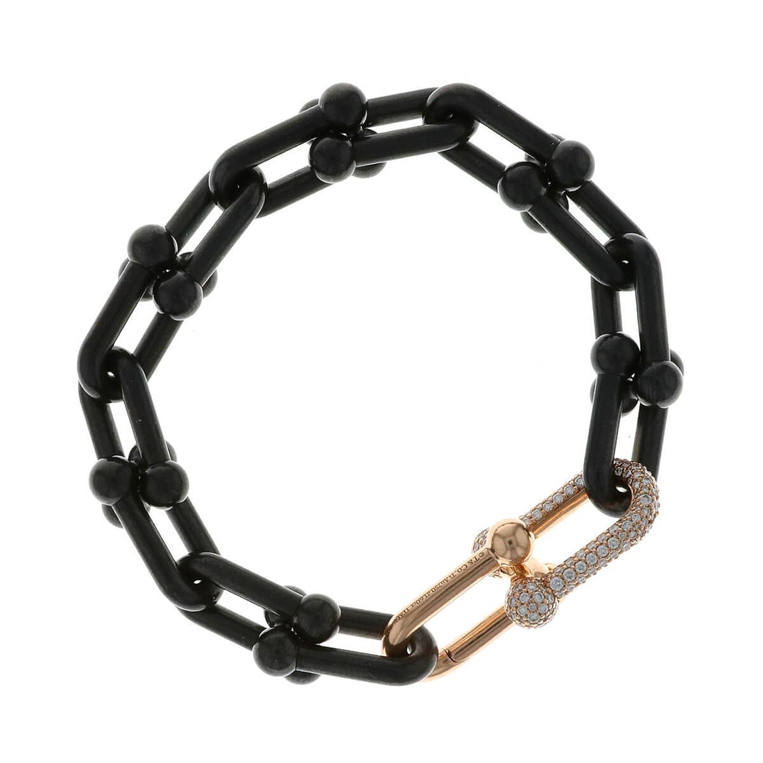 Tiffany &amp; Co. HardWear titanium, gold and diamonds necklace. Limited Edition